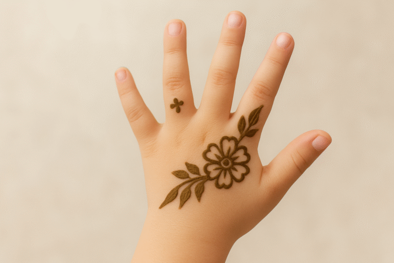 simple mehndi designs for kids