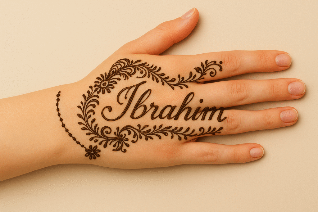 Bridal Mehndi Design with Name