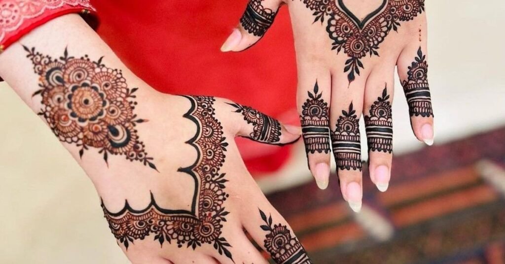 Engagement Mehndi Design for Brides