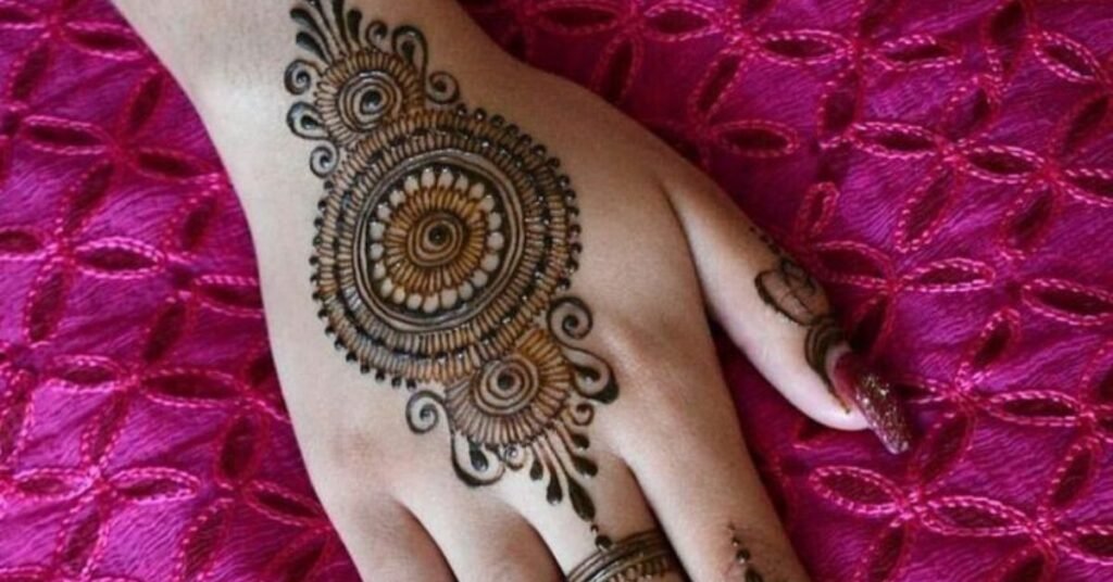 upper hand mehndi design simple