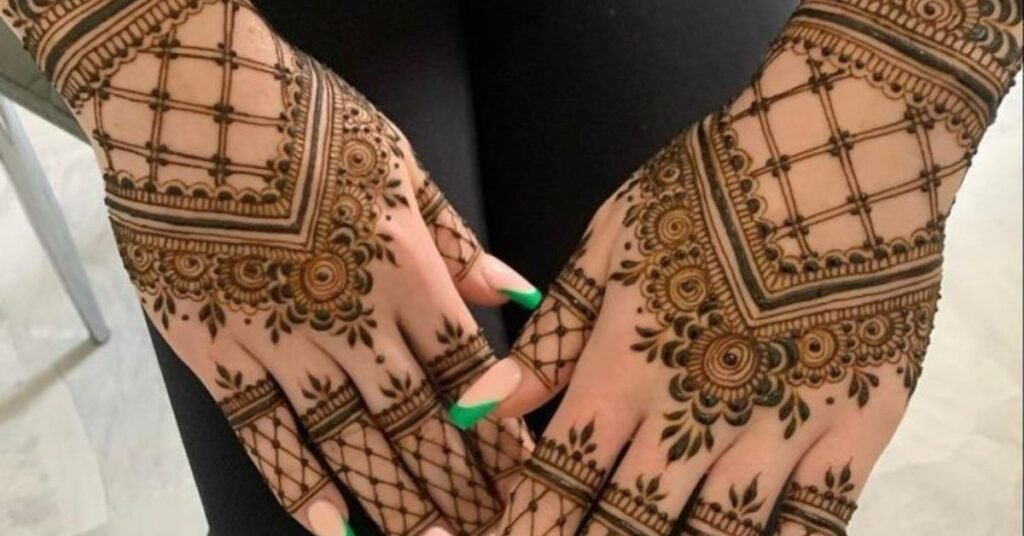 zig zag bo mehndi design