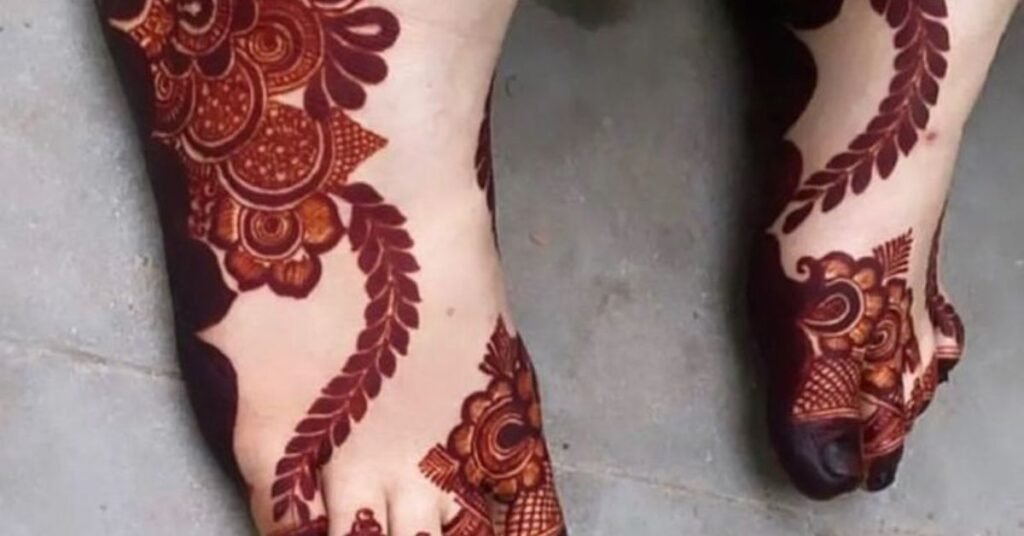 Foot Mehndi Designs for Karwa Chauth