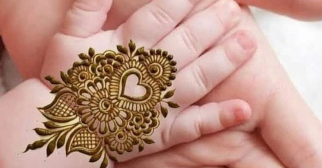 “Simple Mehndi Design for Baby Girl”