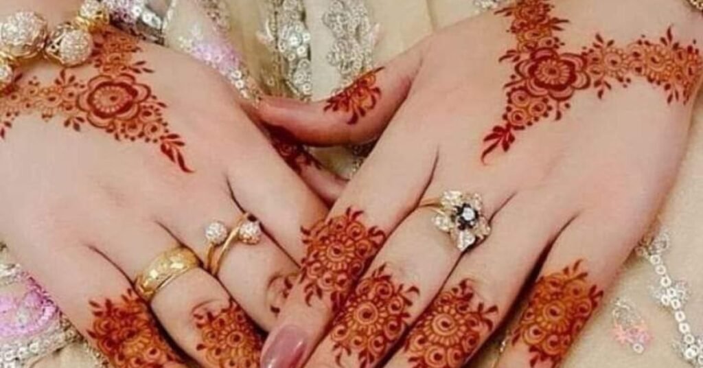 Engagement Mehndi Design Simple