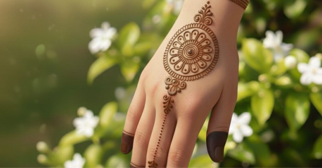 Simple arm mehndi design