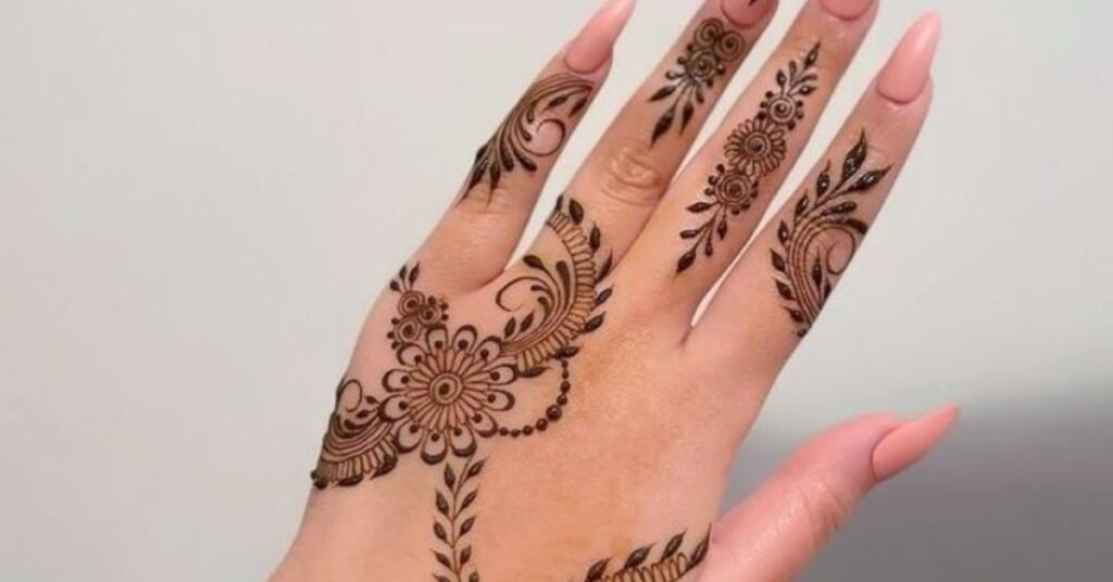 middle hand mehndi designs