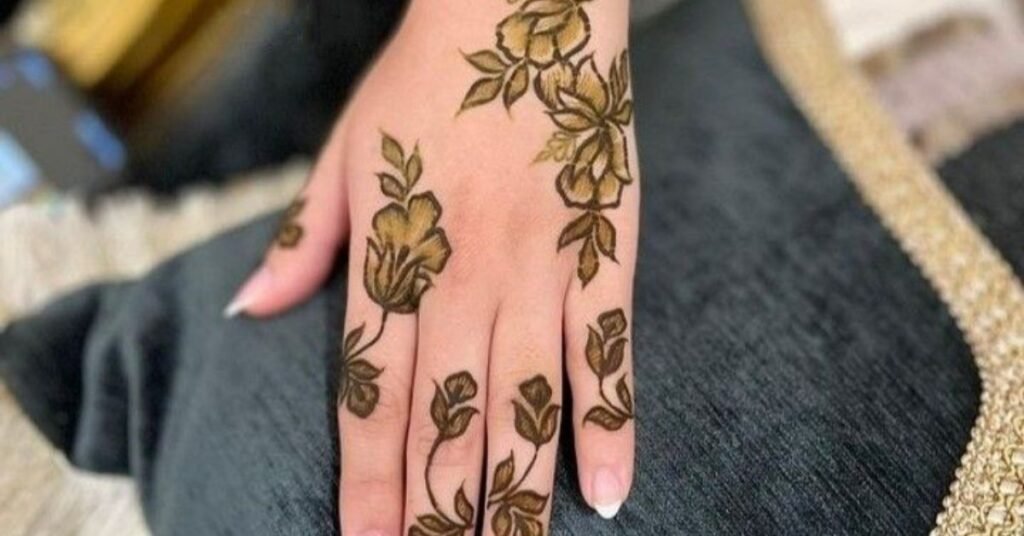 3D floral mehndi designs