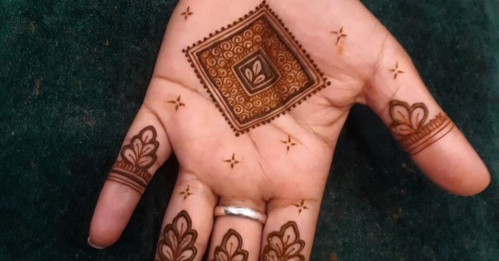 Mandala Mehndi Design Front Hand Simple