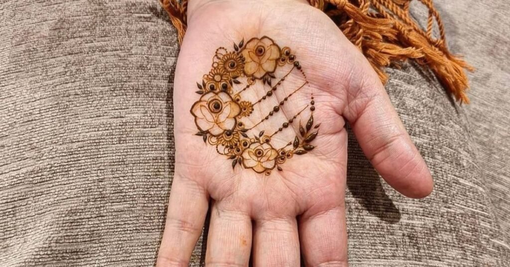 Rose Mehndi Design Simple